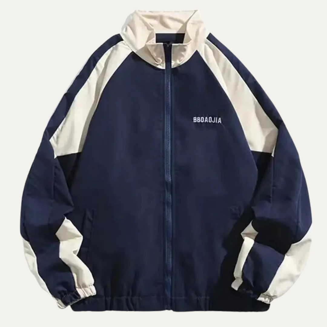 VogeLuxe | Men’s Sporty Track Jacket with Contrast Panels