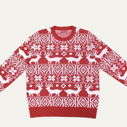 VogeLuxe | Men’s Fair Isle Crewneck Knit Sweater