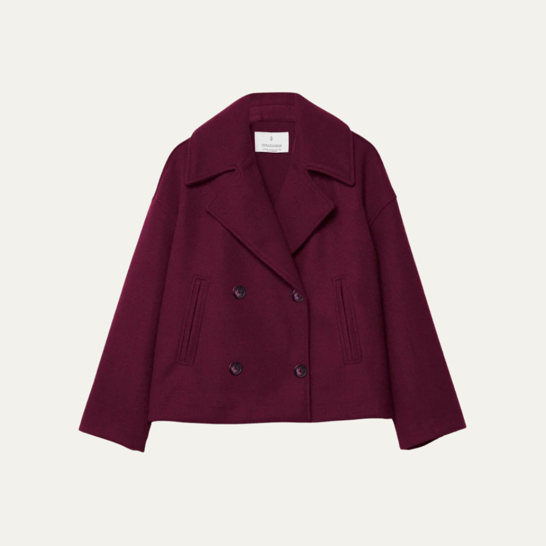 VogeLuxe | Women’s Timeless Chunky Cropped Peacoat
