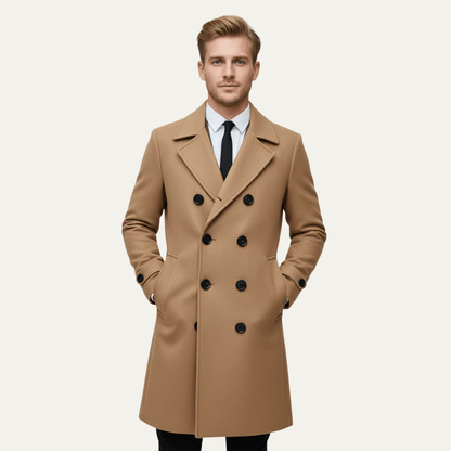 VogeLuxe | Men’s Mid-Length Double-Breasted Peacoat