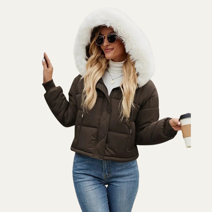 VogeLuxe | Women’s Warm Cropped Puffer Jacket