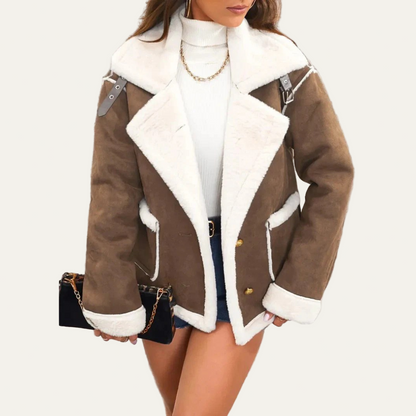 VogeLuxe | Women’s Cropped Aviator Jacket