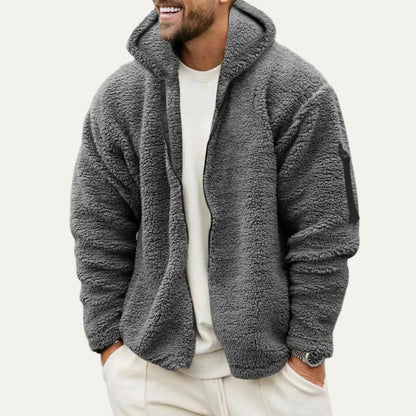 VogeLuxe | Men’s Thick Plush Winter Zip Hoodie