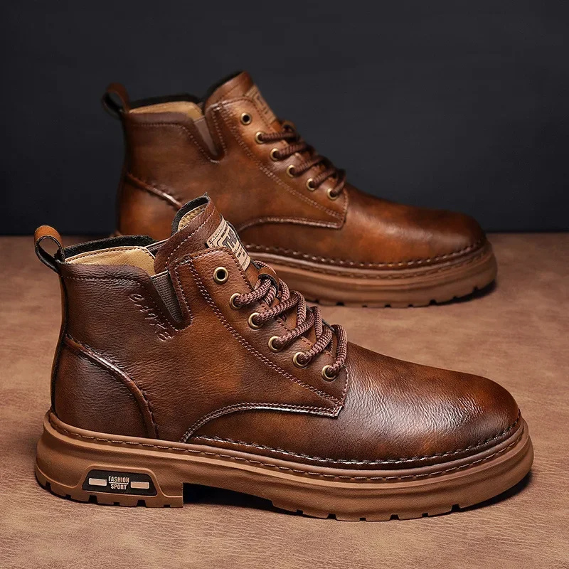 Men's Low Cut Leather Boots