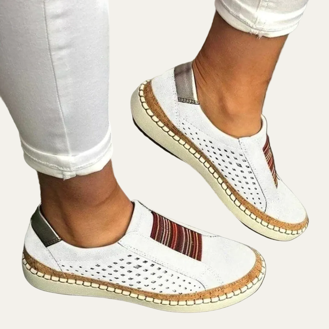 VogeLuxe | Women’s Perforated Slip On Casual Shoes