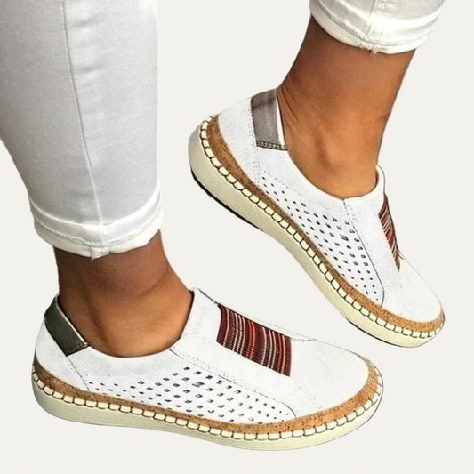 VogeLuxe | Women’s Perforated Slip On Casual Shoes