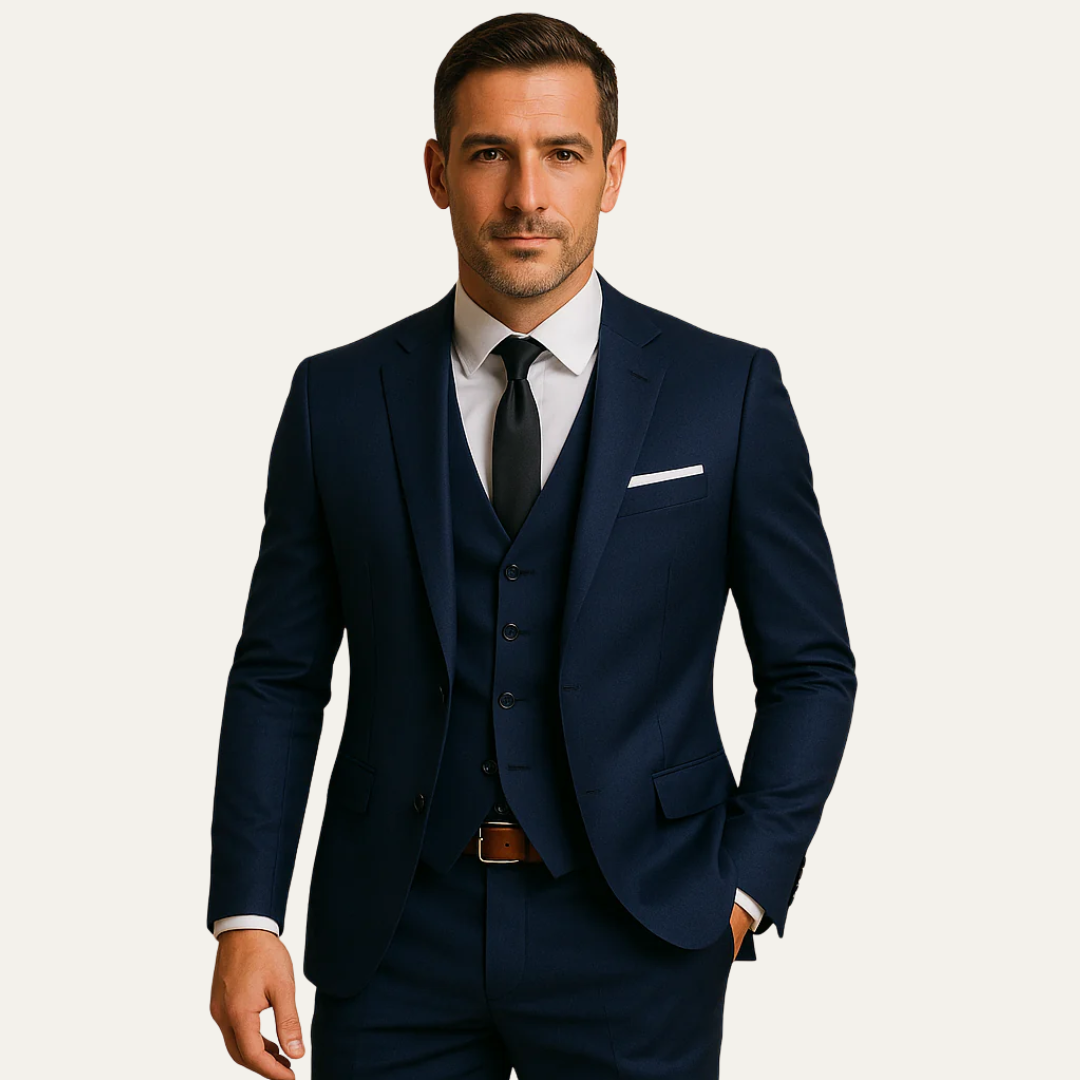 VogeLuxe | Men’s Tailored Three Piece Formal Suit Set