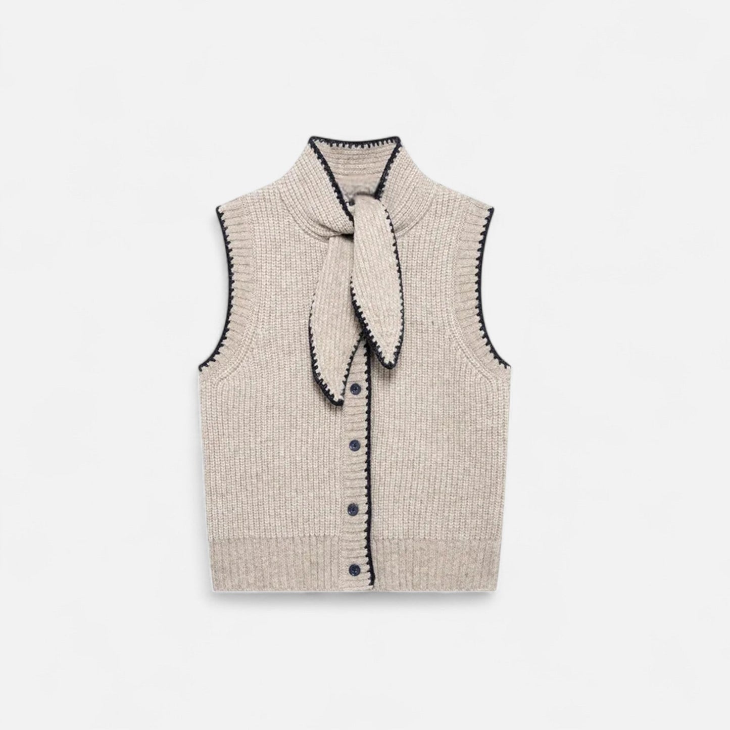 Classic Ladies Cable Knit Vest - VogeLuxe
