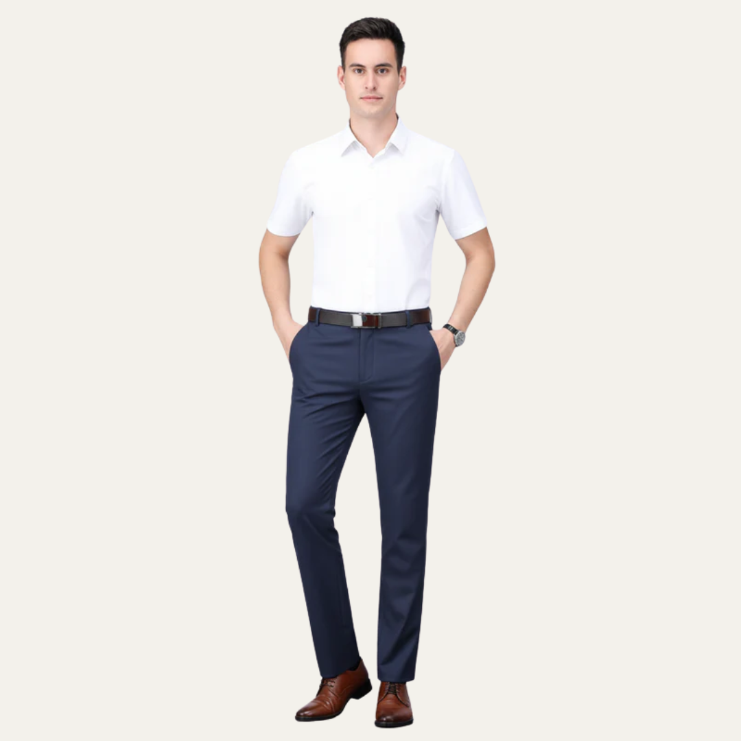 VogeLuxe | Men’s Tailored Straight Dress Trousers