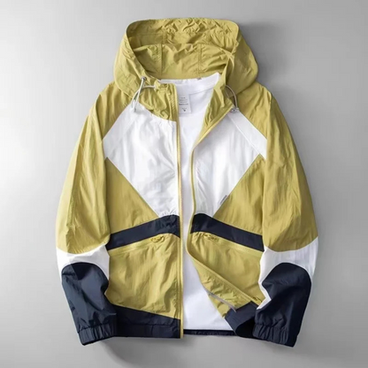 VogeLuxe | Men’s Lightweight Color Block Windbreaker Jacket