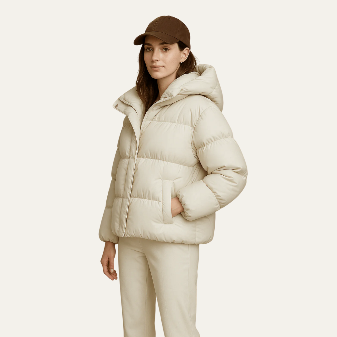 VogeLuxe | Women’s Insulated Hooded Cropped Puffer Jacket