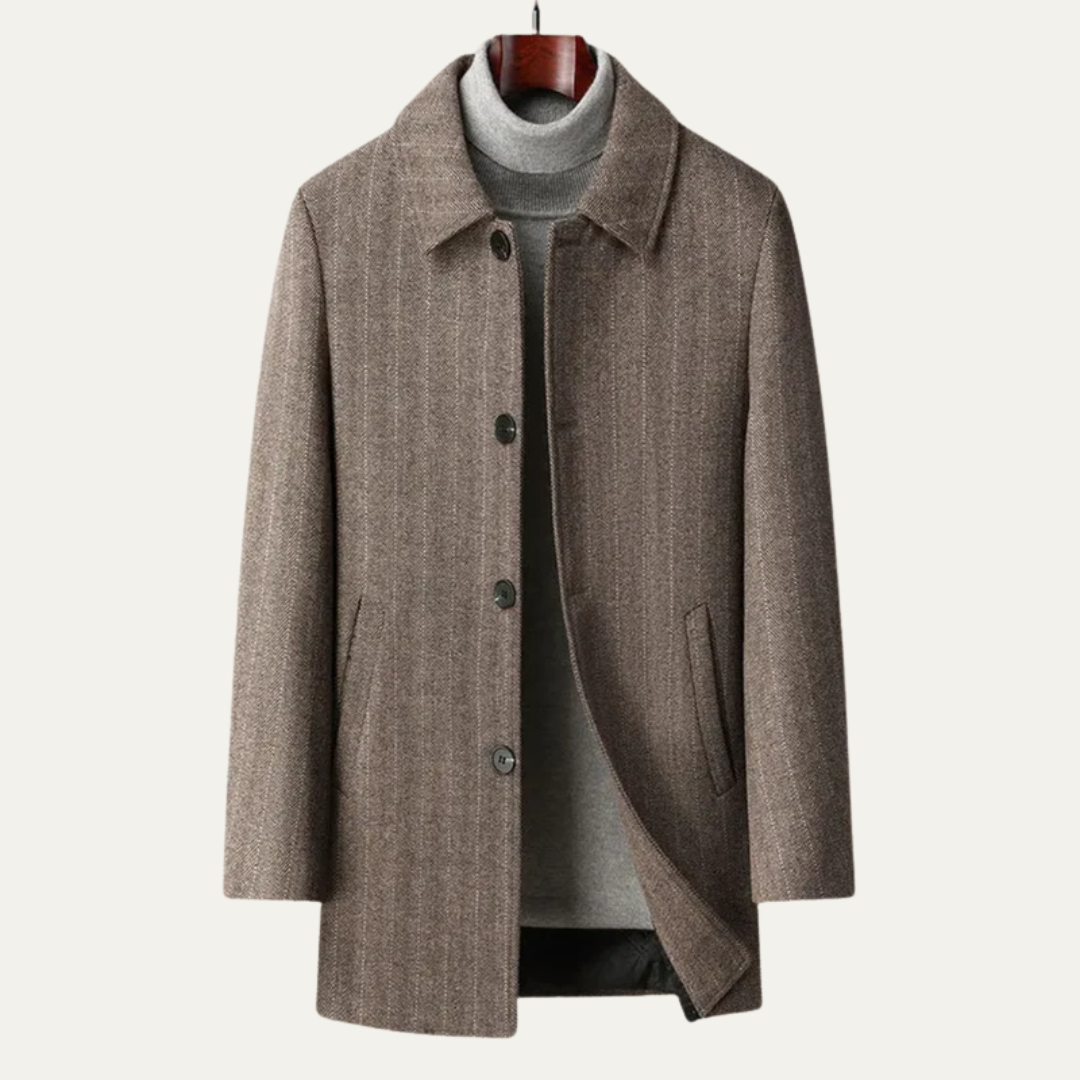 VogeLuxe | Men’s Classic Single-Breasted Coat