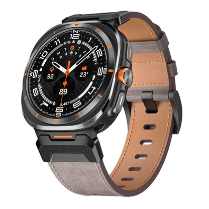 Durable Leather Band for Samsung Watch 7 Ultra