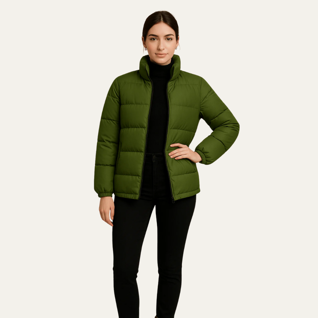 VogeLuxe | Women’s Hip Quilted Length Puffer Jacket