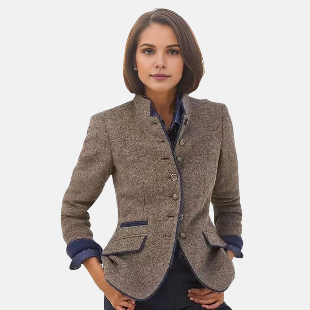 Elegant Ladies Tailored Blazer Jacket - VogeLuxe
