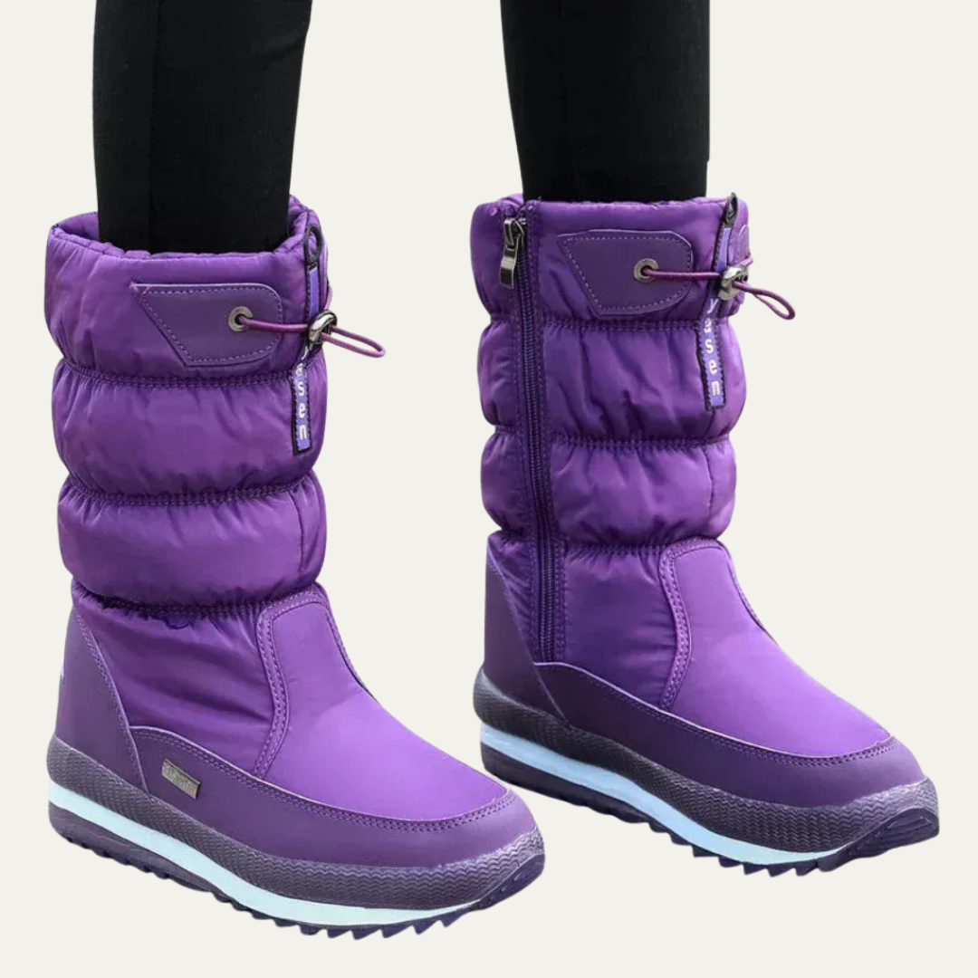 VogeLuxe | Women’s Mid Calf Quilted Puffer Snow Boots