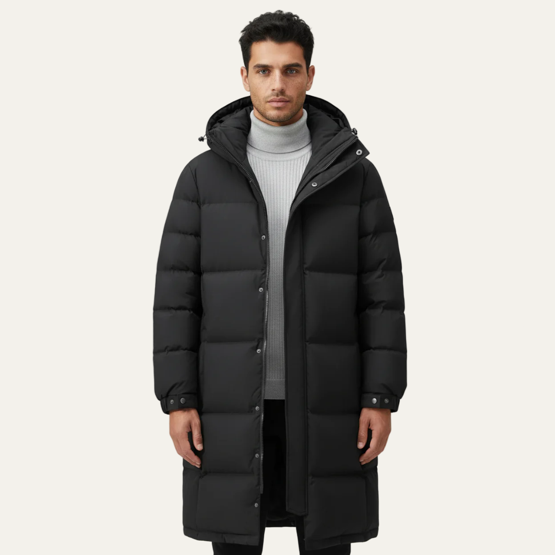 VogeLuxe | Men’s Insulated Long Quilted Puffer Coat