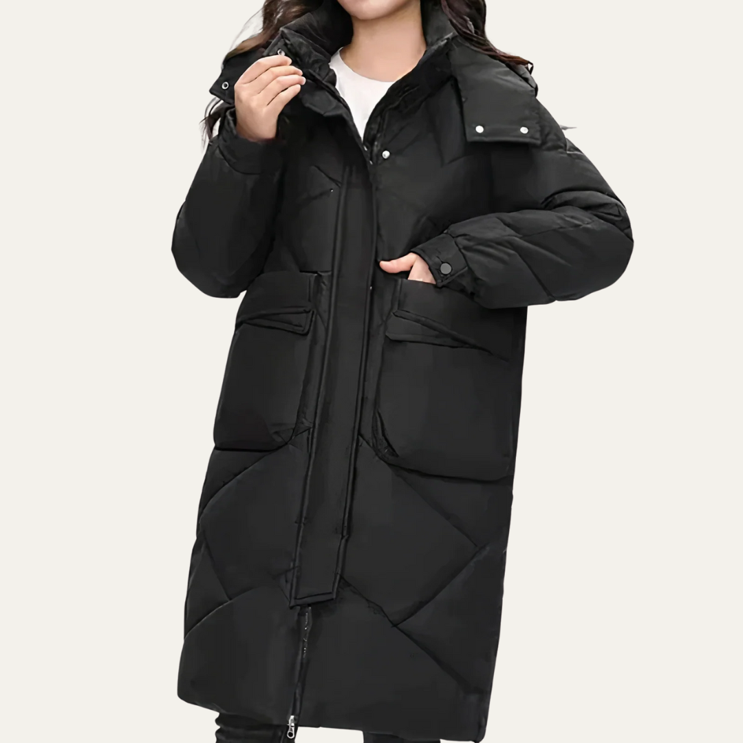 VogeLuxe | Women’s Long-Line Quilted Puffer Coat
