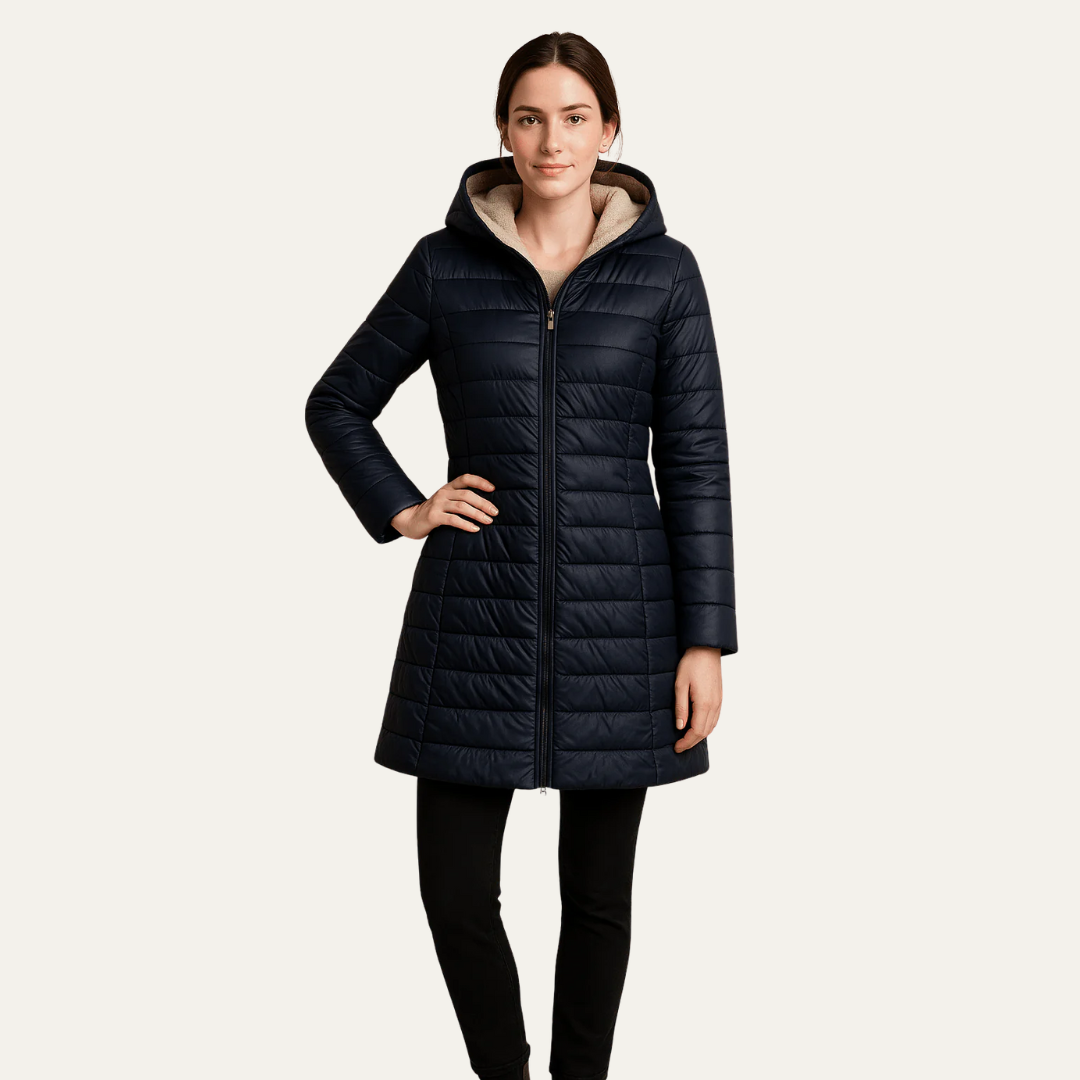 VogeLuxe | Women’s Quilted Mid Length Puffer