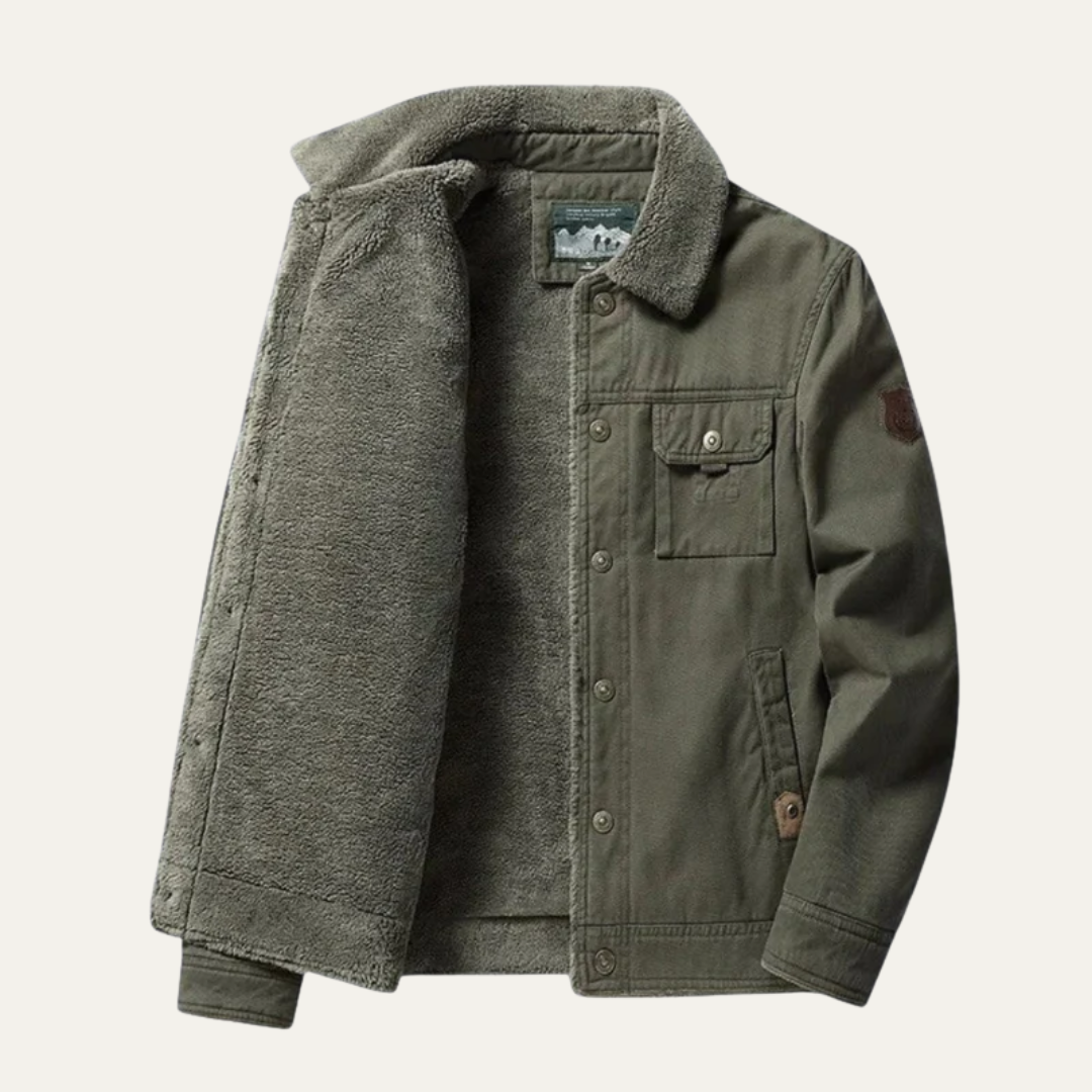 VogeLuxe | Men’s Sherpa Lined Utility Jacket