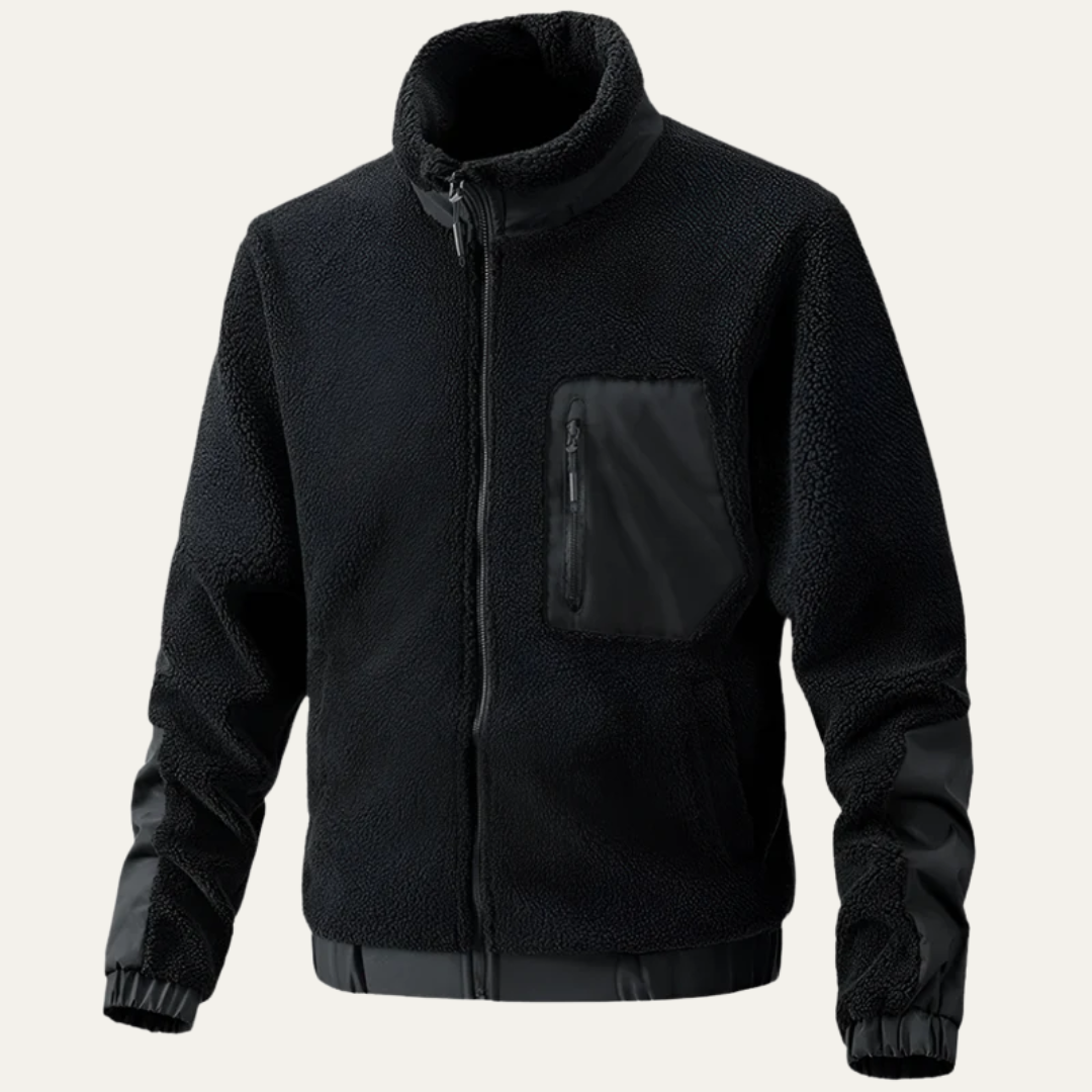 VogeLuxe | Men’s Textured Sherpa Fleece Jacket