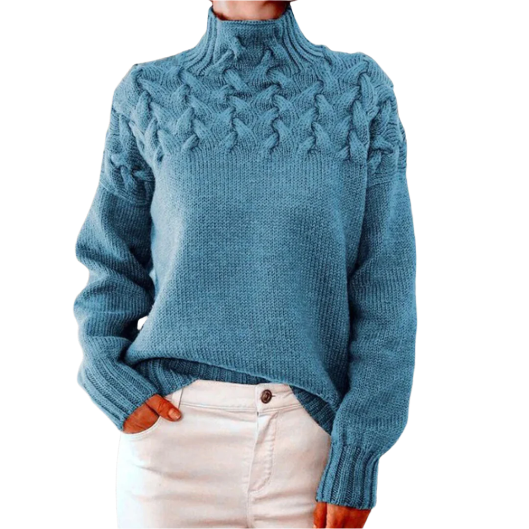 Soft Women's Crew Neck Knit Sweater - VogeLuxe