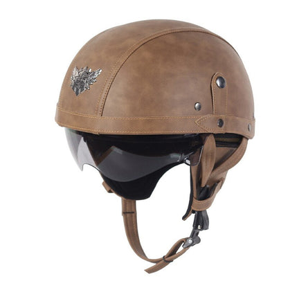 Vintage Style Motorcycle Helmet with UV Protection