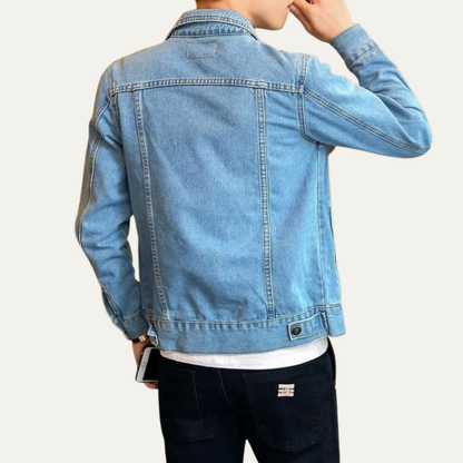 VogeLuxe | Men’s Classic Button Front Denim Trucker Jacket