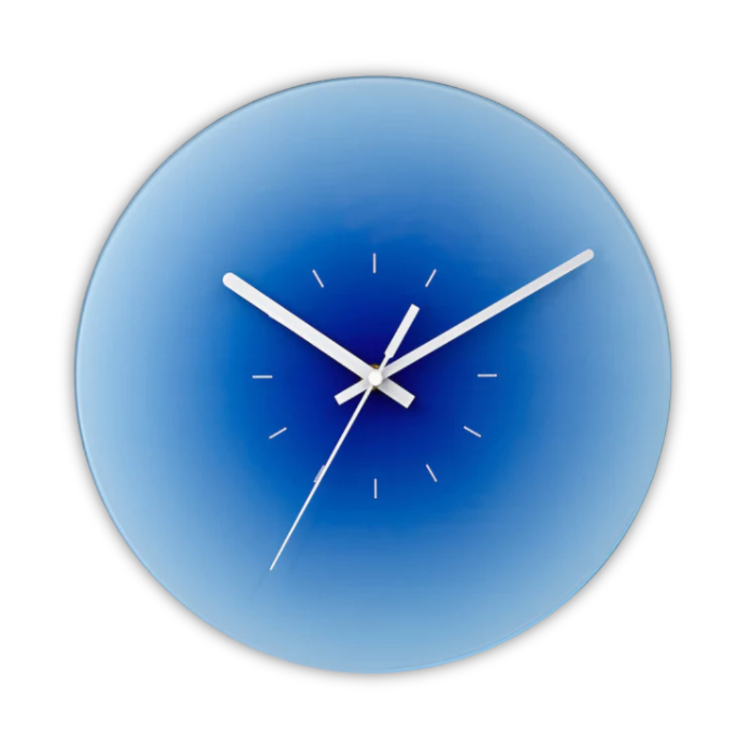 Modern Silent Sweep Glass Wall Clock