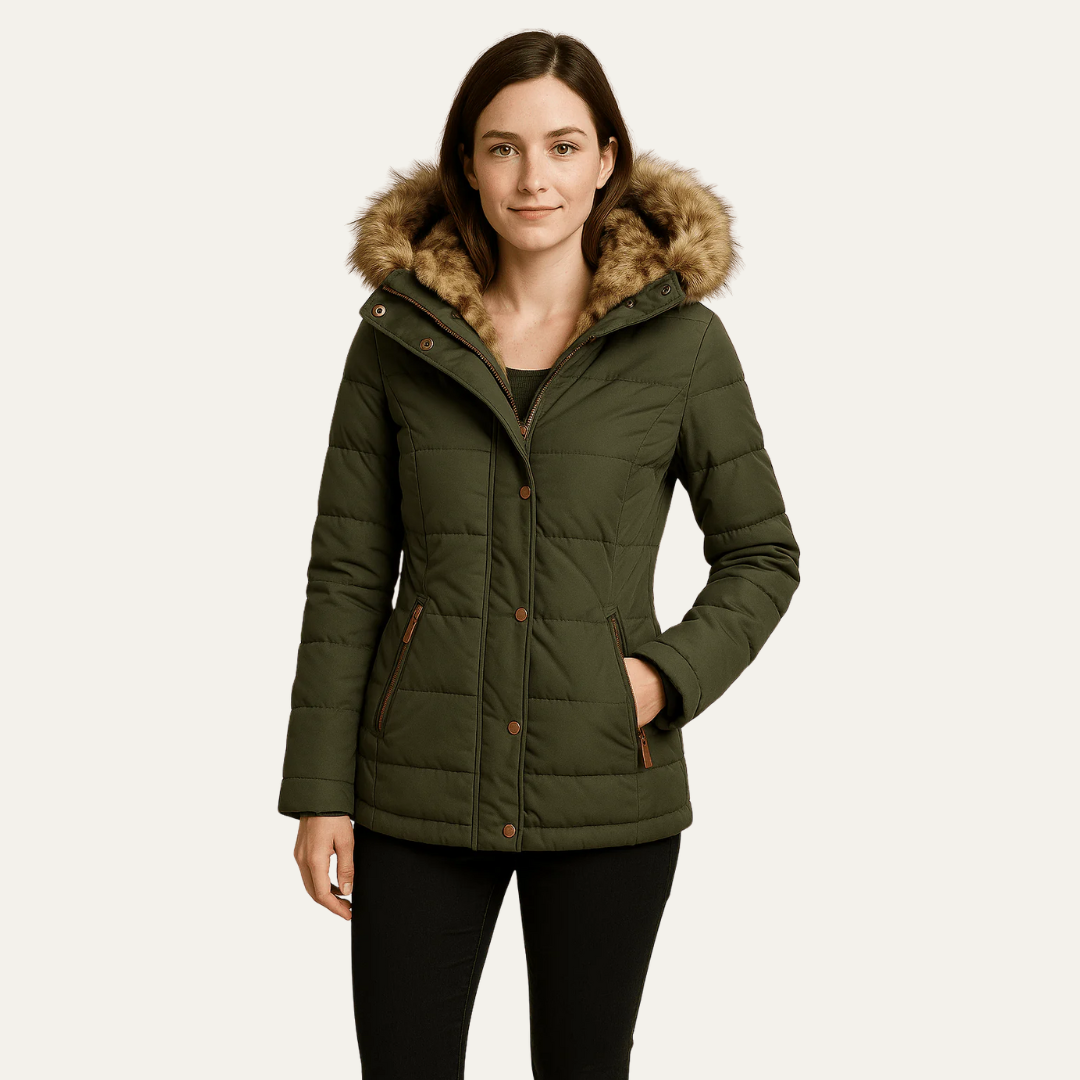 VogeLuxe | Women’s Faux Fur Hooded Quilted Puffer Jacket