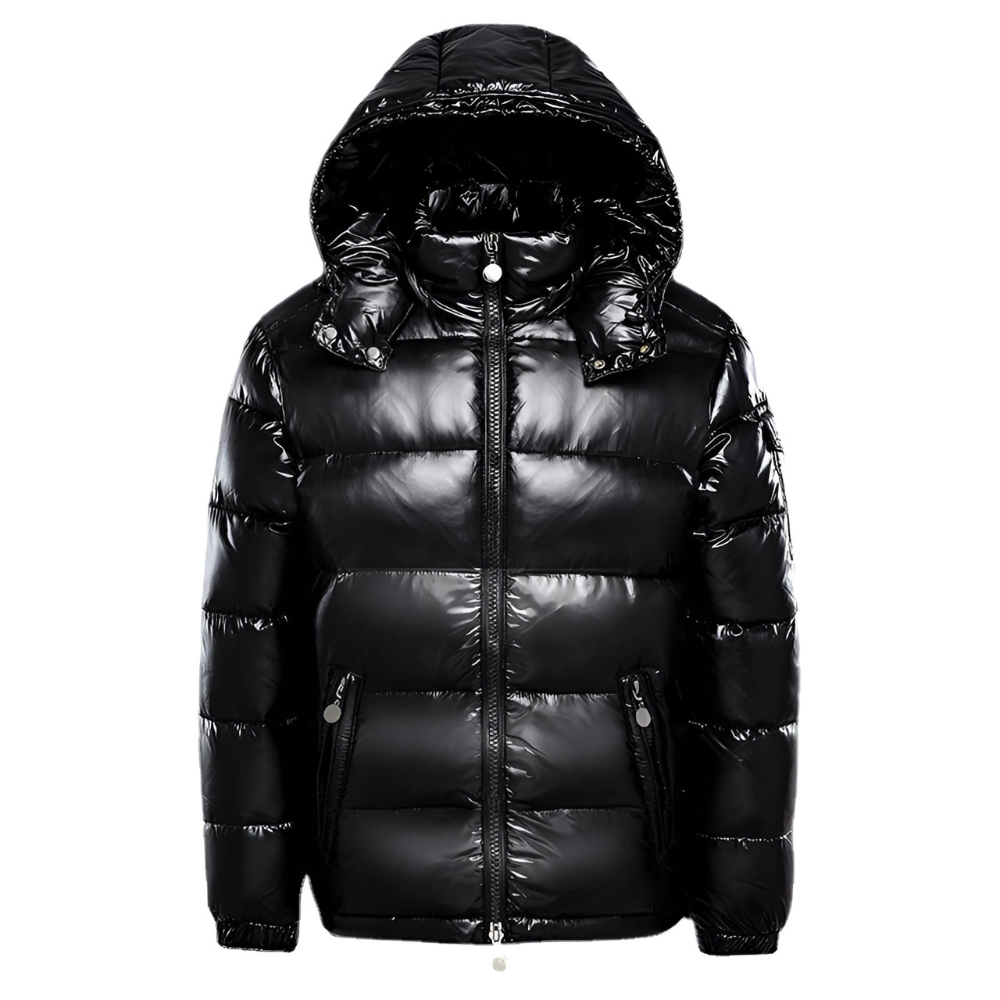 VogeLuxe | Men’s Winter Glossy Hooded Puffer Jacket