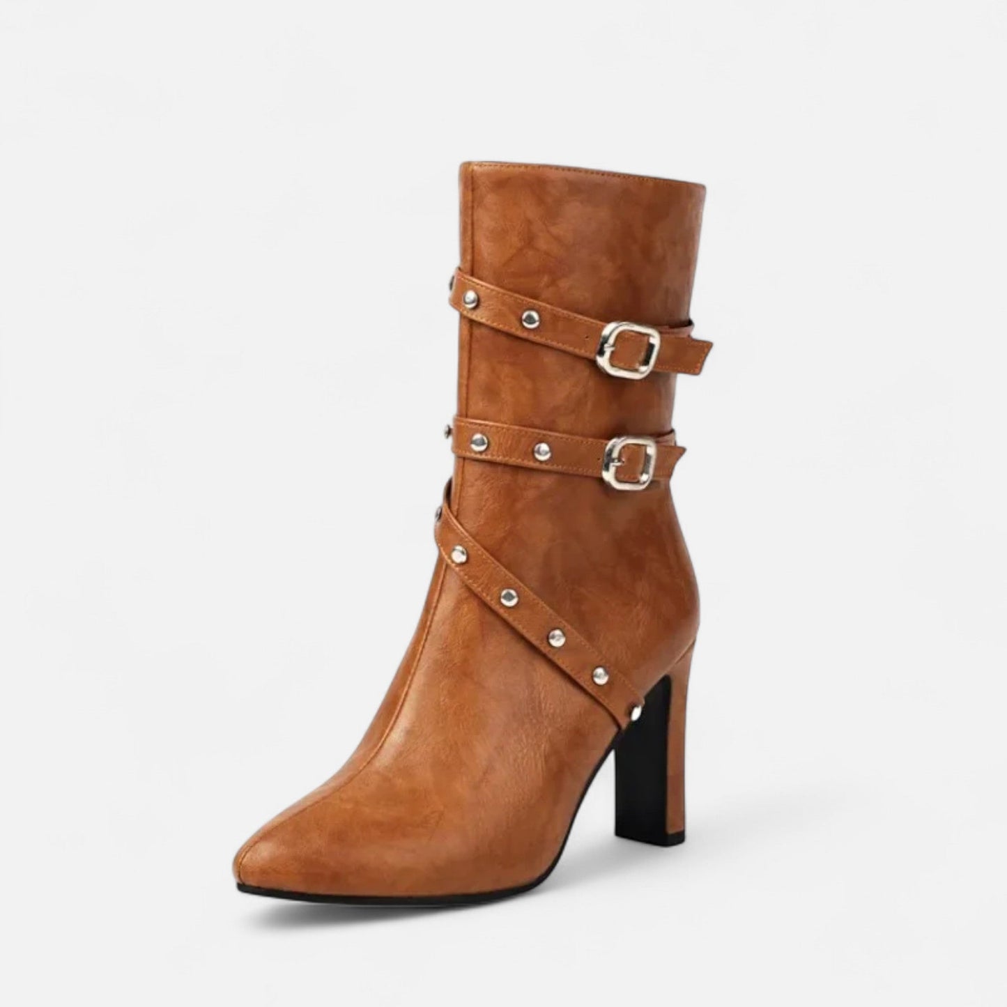 Stylish Women's Pointed Leather Booties