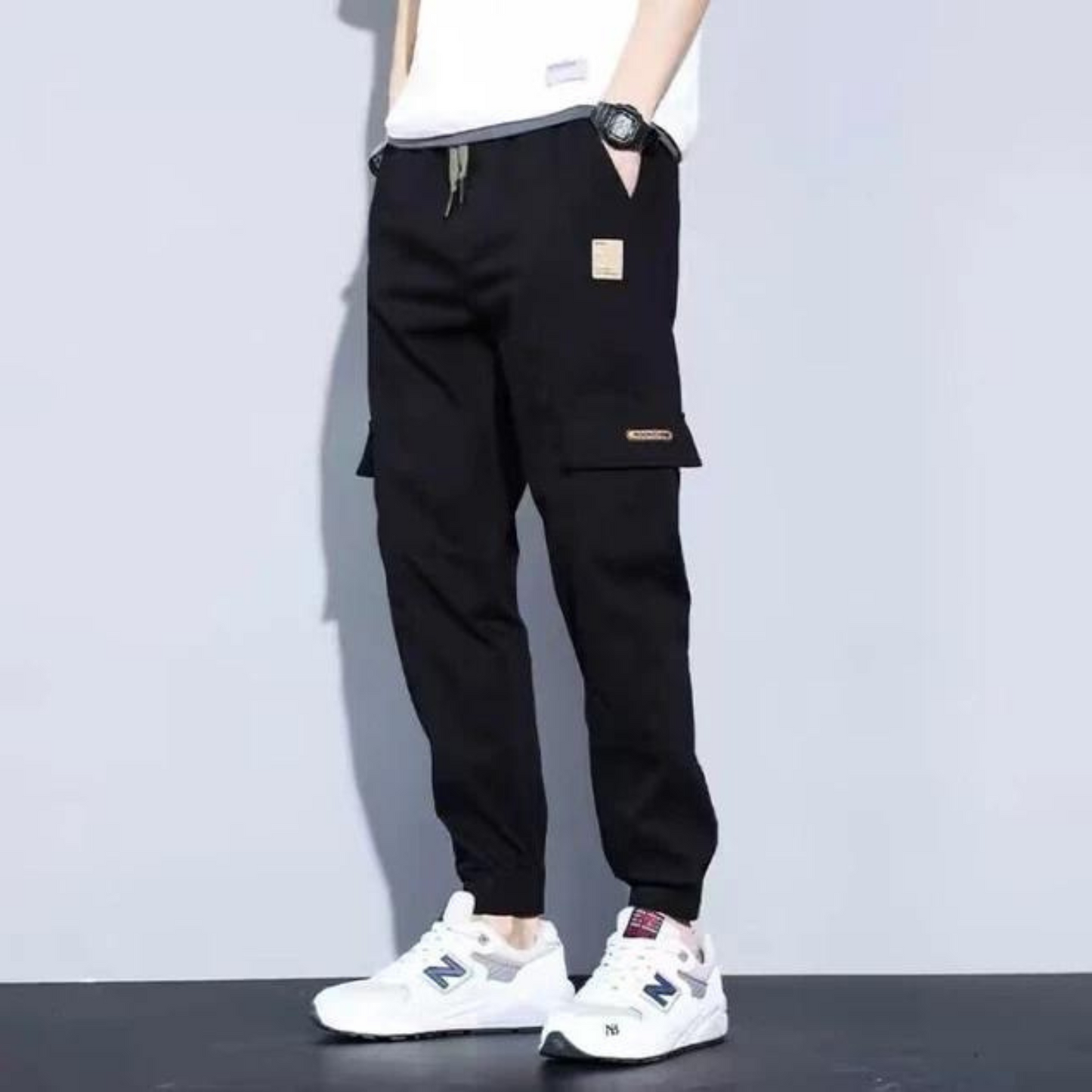 Comfortable Elastic Waist Casual Cargo Pants for Men