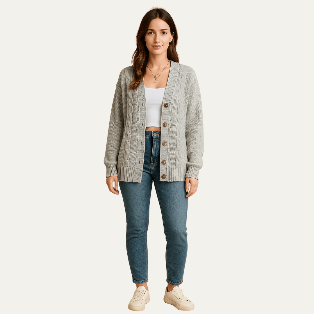 VogeLuxe | Women’s Cozy Cable Knit Cardigan