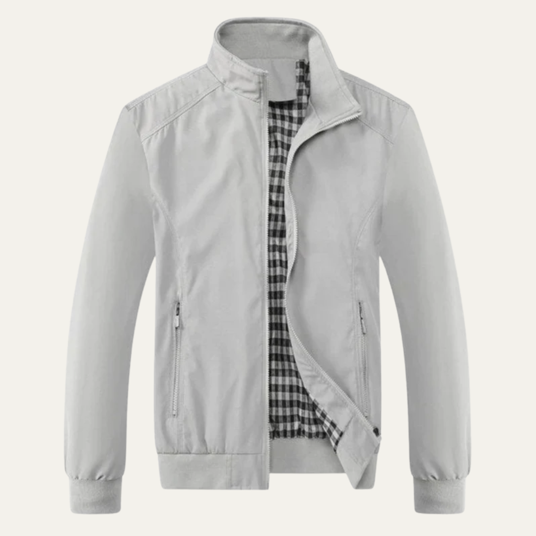 VogeLuxe | Men’s Summer Lightweight Plaid Lined Bomber Jacket