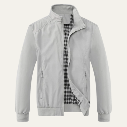 VogeLuxe | Men’s Summer Lightweight Plaid Lined Bomber Jacket