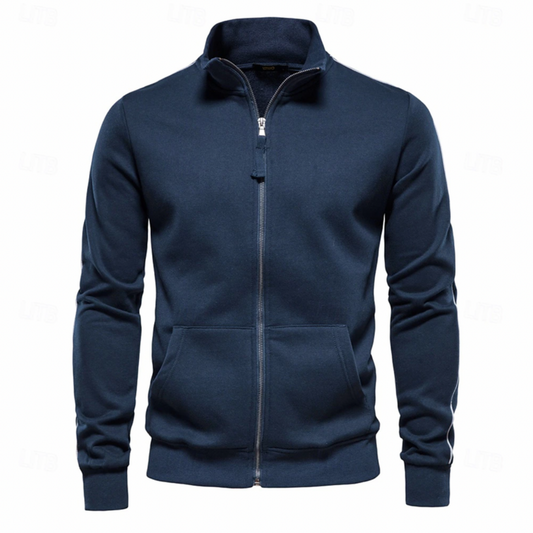 VogeLuxe | Men’s Stripe Sleeve Track Jacket