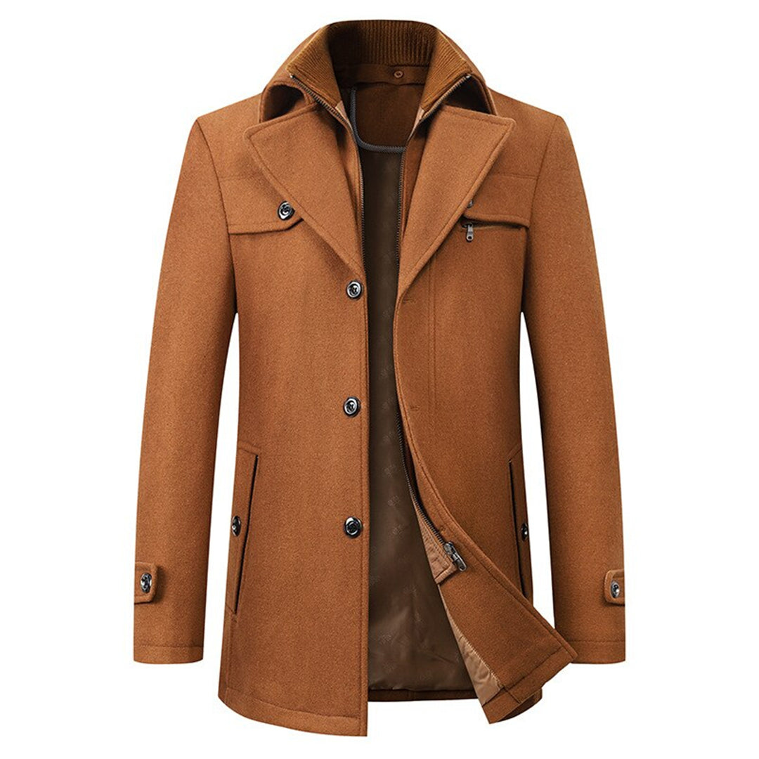 Uomo Cappotto Invernale Slim Fit Collo Alto Stiloso
