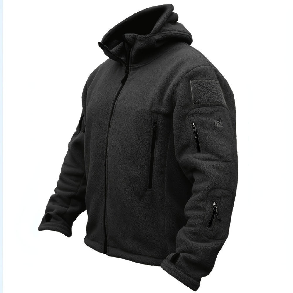 VogeLuxe | Men’s Tactical Multi Pocket Fleece Hoodie