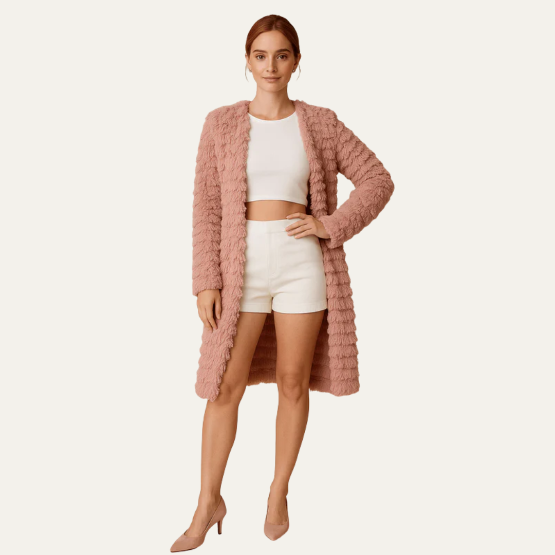 VogeLuxe | Women’s Textured Cardigan Coat