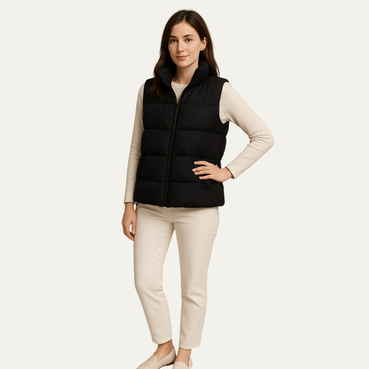 VogeLuxe | Women’s Quilted Hip-Length Puffer Vest