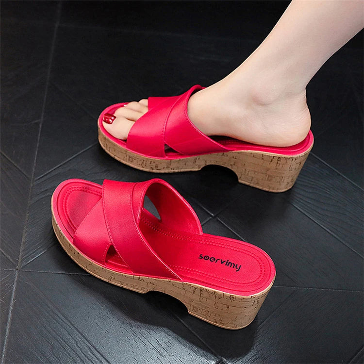 High Heel Espadrille Wedge Sandals - Summer Open Toe Shoes