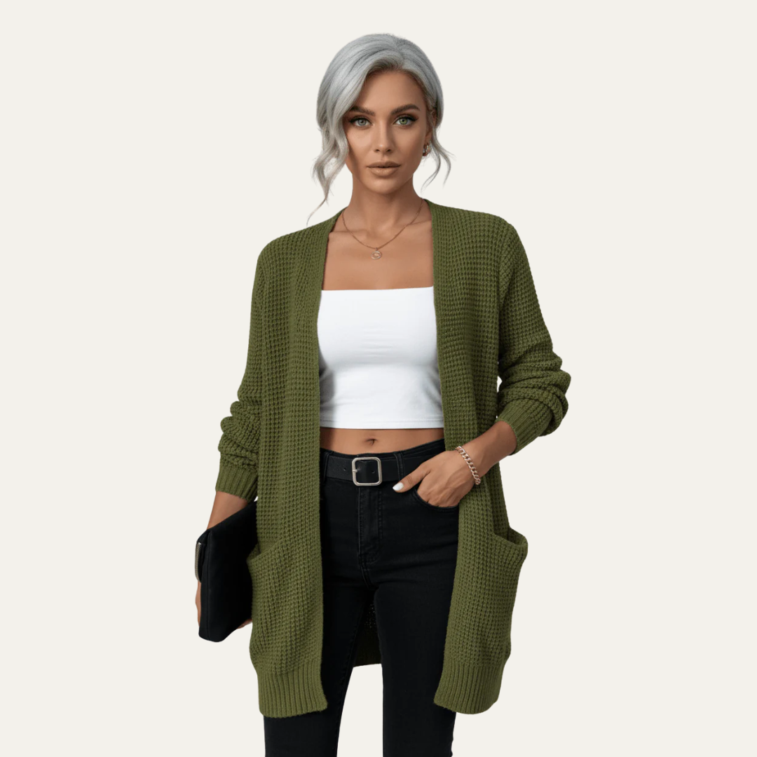 VogeLuxe | Men’s Open Front Relaxed Knit Cardigan