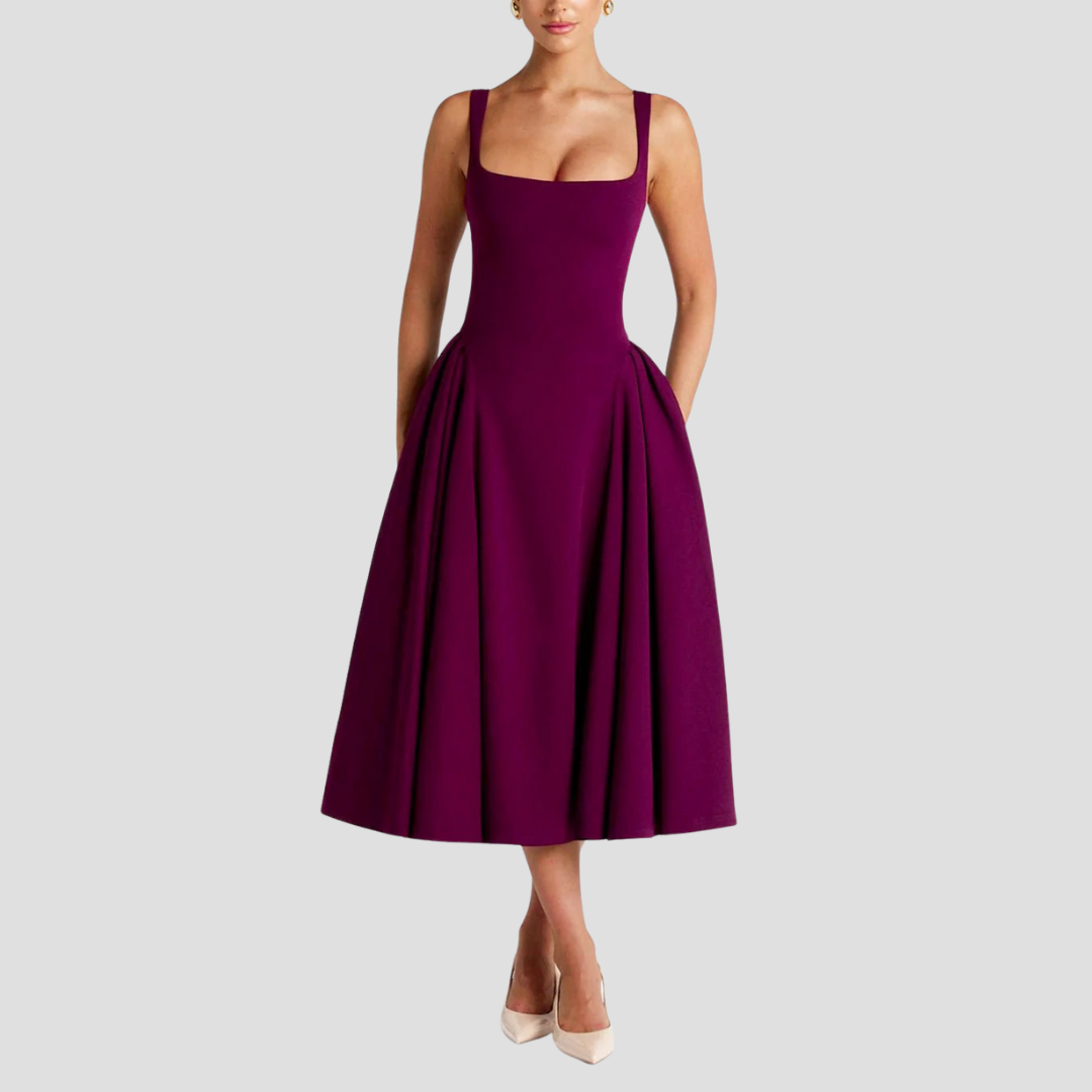 Elegant Flared Knee Length Dress