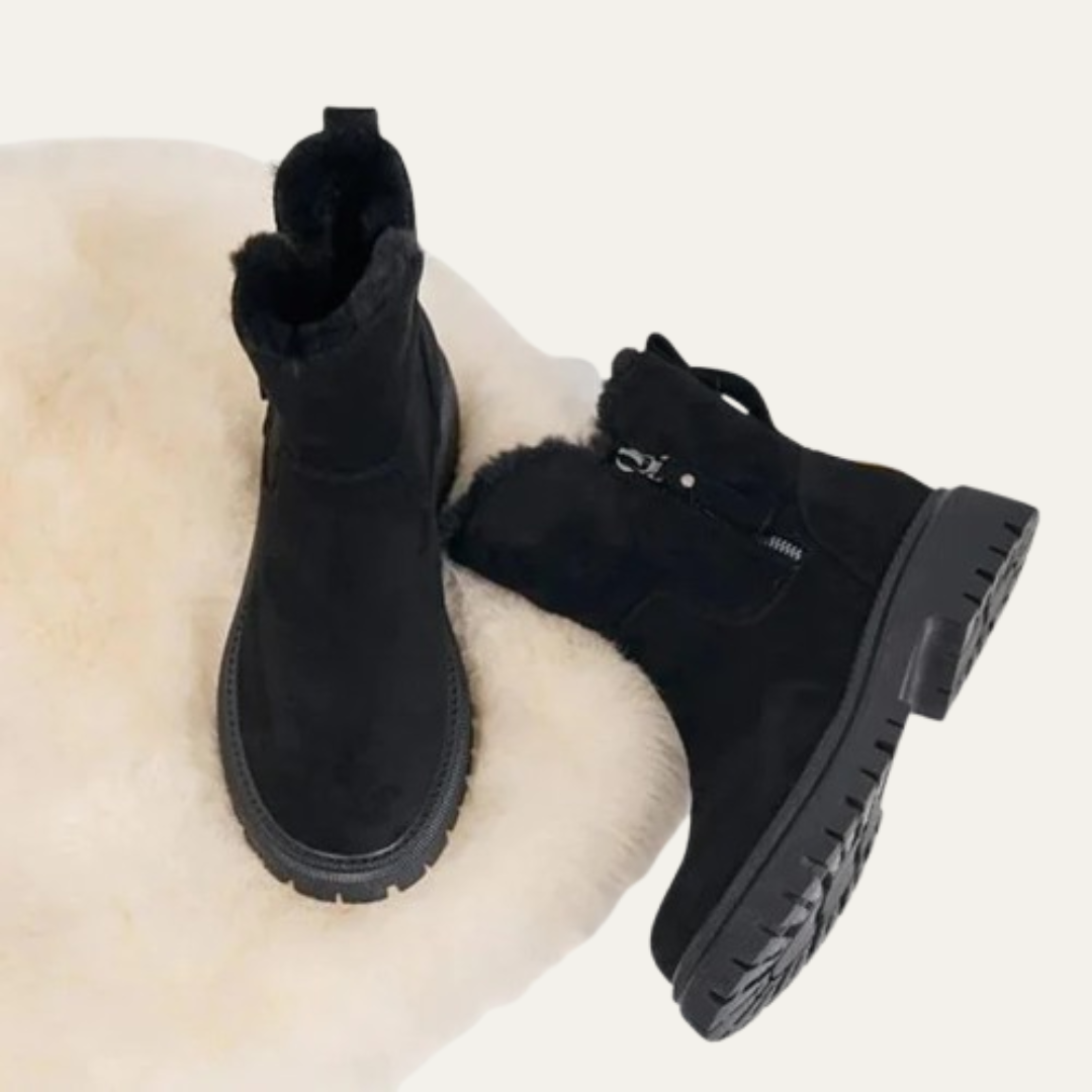 VogeLuxe | Women’s Faux Fur Lined Platform Winter Ankle Boots