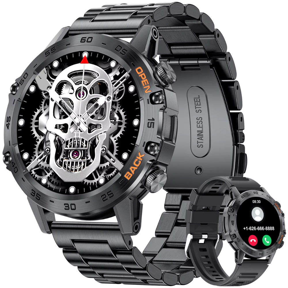 Edgy Bone Pattern Digital Watch