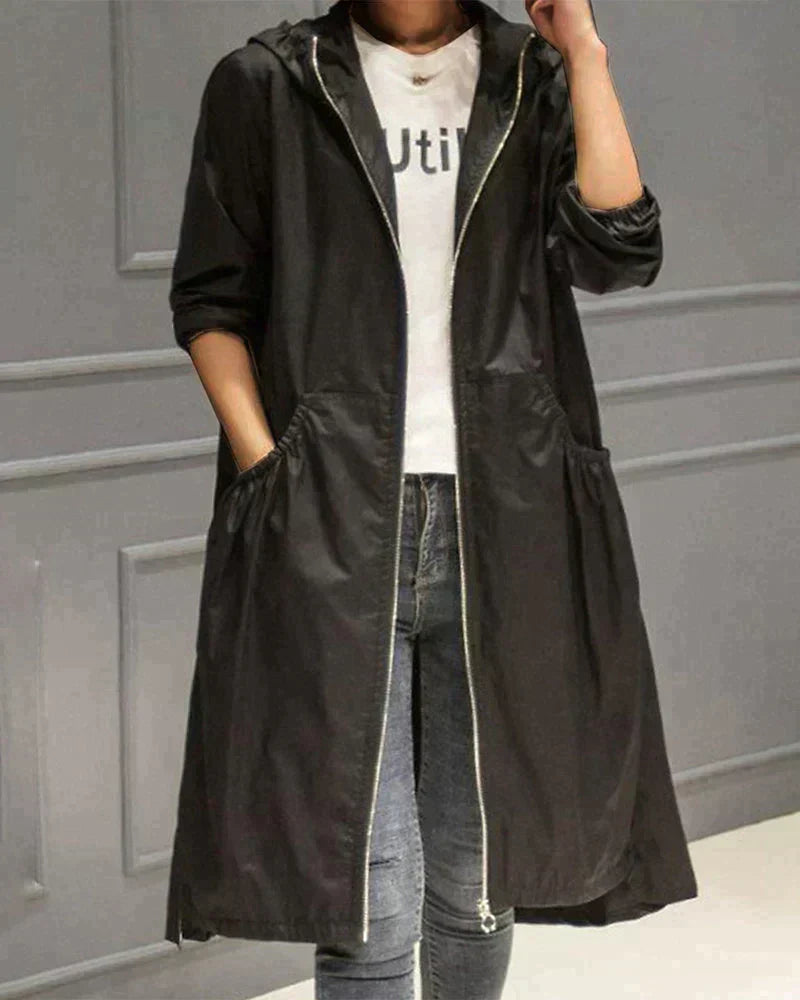 Slim Fit Women's Waterproof Hoodie Jacket