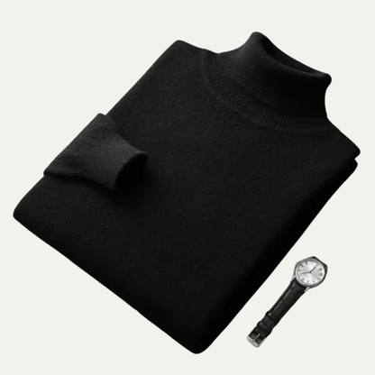 VogeLuxe | Men’s Fine Gauge Fitted Turtleneck Sweater