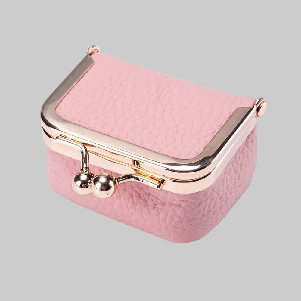 Compact Luxury Leather Jewelry Case with Lock