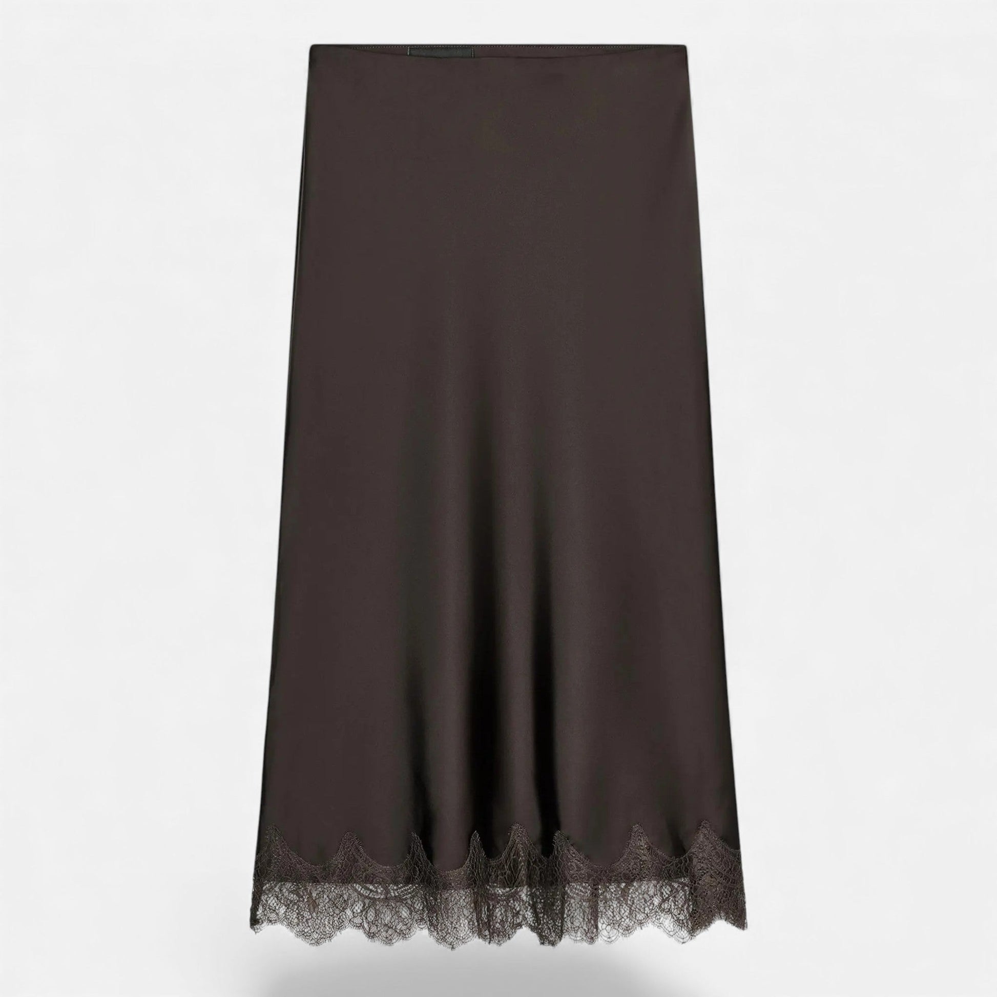 Luxury Satin Midi Skirt for Women - VogeLuxe